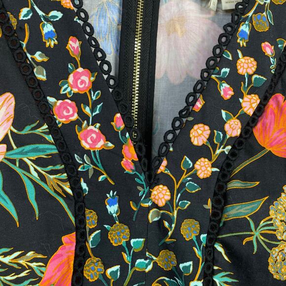 Kate Spade Floral Mixed Blossom Fit-and-Flare Dress Cotton Sleeveless womens 12 - Picture 5 of 16